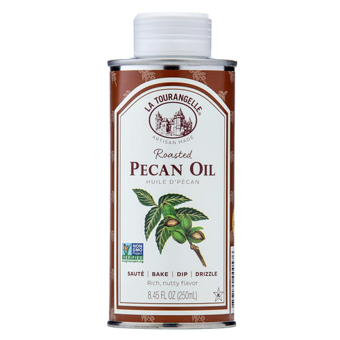 La Tourangelle Roasted Pecan Oil - 8.45 Fl Oz for Cooking, Baking, Butter Substitute, Pasta, and Vinaigrettes