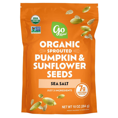 Go Raw Organic Sprouted Pumpkin & Sunflower Seeds, 10 oz, Sea Salted,