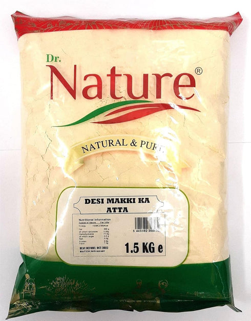 Dr Nature - Desi Makki Ka Atta - (indian yellow corn flour) - 1.5kg