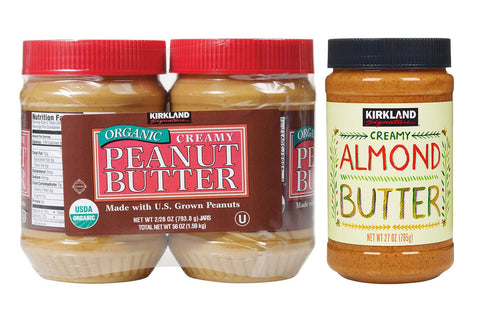 KIRKLAND Signature Organic Peanut Butter and Almond Butter Bundle - Includes Signature Two