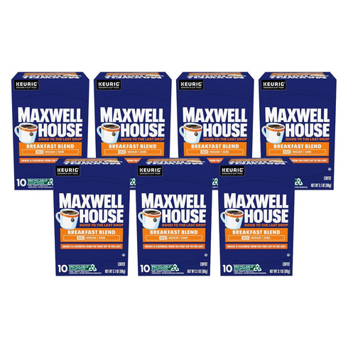 Maxwell House Breakfast Blend Mild Roast K-Cup Coffee Pods, 10 CT (Pack