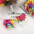Silk Rainbow Rose Wedding Bouquet Boutonniere (A)