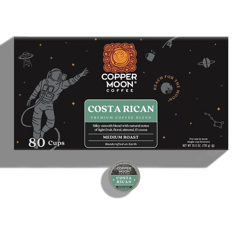 80 Count Copper Moon Single Serve Coffee Pods For Keurig K-Cup Brewers, Medium Roast, Costa Rican Blend