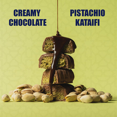 Lovetta Chocolate (2 Pack) Lovetta Dubai Milk Chocolate Bar Pistachio Knafeh - Luxury Rich Chocolate, Individually