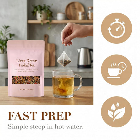 Liver Detox Herbal Tea, Dandelion Root Tea, Chrysanthemum Cassia Seed Goji BerryTea, Kidneys & Liver Health TeaWith