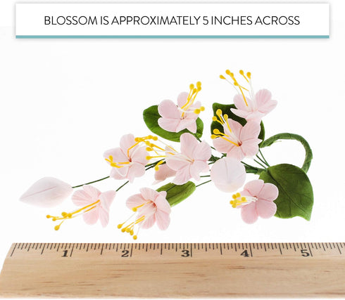 1 Count Global Sugar Art Cherry Blossom Sugar Flower Spray Gumpaste Flowers for Cakes Handmade Cake Decorations Sakura