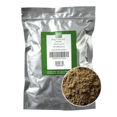 Monterey Bay Herb Co. Peppermint Leaf Powder, 1/4 Pound for Soaps & Lotions, Flavor and Scent Infusion