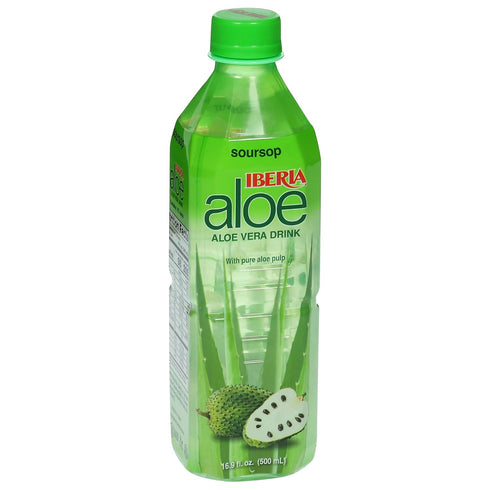 Iberia Aloe Vera Drink With Pure Aloe Pulp, Soursop, 16.9 Fl Oz