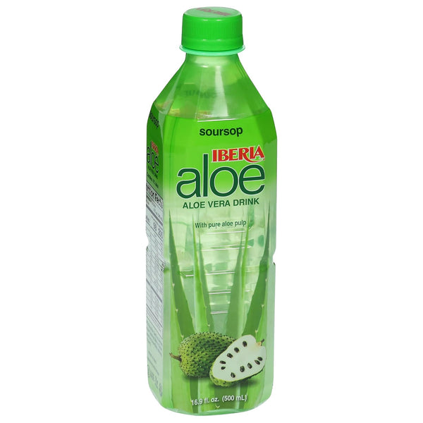 Iberia Aloe Vera Drink With Pure Aloe Pulp, Soursop, 16.9 Fl Oz