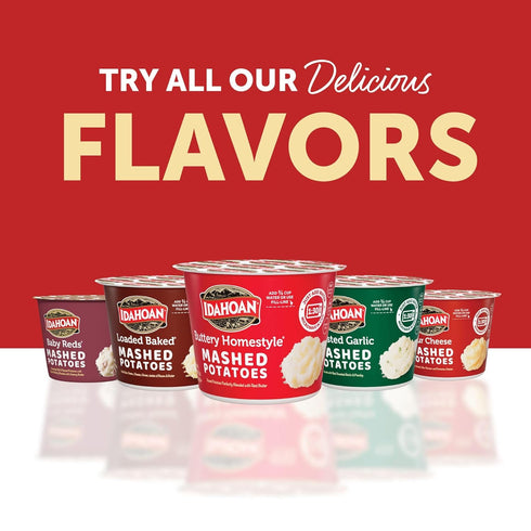 1.5 oz (24 count) Idahoan Four Cheese Instant Mashed Potatoes Cup