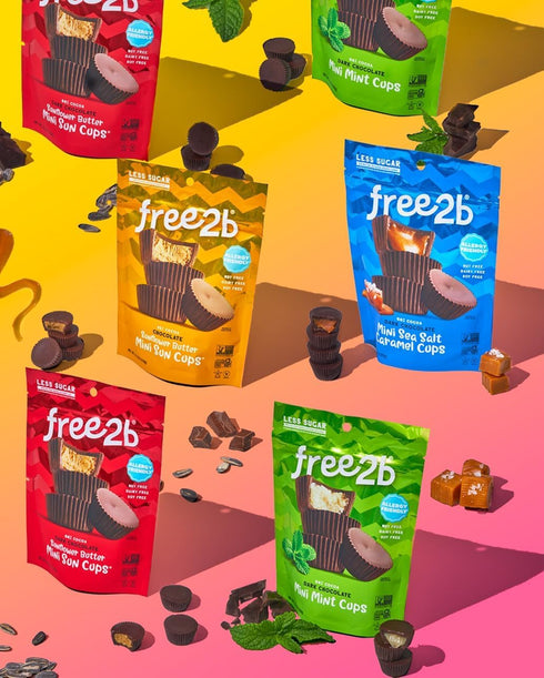 Free2b 2-Cup Packages (Pack 12, Mint Cups, Safe for School and Allergy Friendly, Gluten-Free, Dairy-Free, Nut-Free