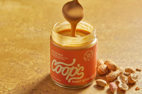10 Coop's Peanut Butter Sauce, All Natural Peanut Sauce Gift Non GMO Gluten Free Vegan Ice Cream Toppings Sundae