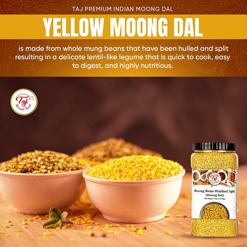 TAJ Gourmet Foods (4-Pounds) TAJ Moong Dal Mung Lentils