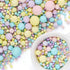 Pastel Pearl Sprinkles for Cake Decorating, 6 Sizes Mix 4.6 oz Edible
