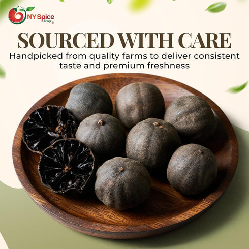 3 NY Spice Shop Whole Dried Black Lemons - Pound Citrus limon - Natural Sun-Dried Loomi - Tangy Citrus Pods for Middle