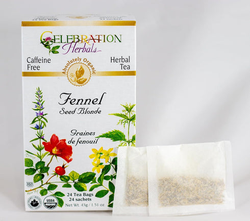 CELEBRATION HERBALS Fennel Seed Blonde Tea Organic, 24 Bag, 0.02 Pound