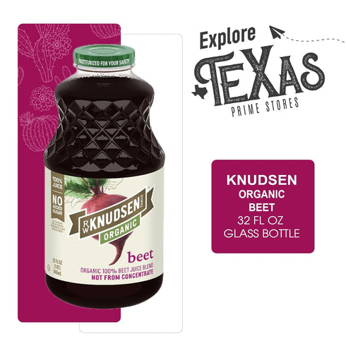 2-Pack 100% 32 oz 1 R.W. Knudsen Organic Organic Beet Fruit Juice USDA Organic fl Glass Bottle + Utility Freebie by