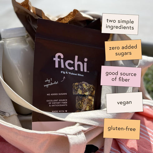 Pack, Fichi Fig and Nut Bites, a Wholesome and Delicious Gluten-Free Italian Fruit and Nut Snack (Two Fig and Walnut)