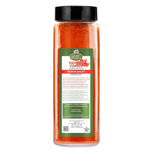 16 oz Good Tierra Ground Paprika Powder - Sweet & Hot Paprika Spice for Cooking, Spices and Seasonings, Bulk Culinary