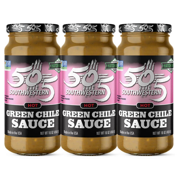 505 Southwestern Hatch Valley Mild Green Chile Sauce 16oz (Pack of 3,