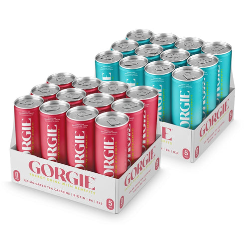 GORGIE Watermelon - Paradise Punch Bundle, Sugar-Free Natural Energy Drink Sparkling, Healthy