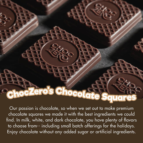 92% 4 Count (3.2 oz ChocZero Cocoa Ultimate Dark Chocolate Squares Sugar Free, Vegan, Keto Friendly & High Fiber, No