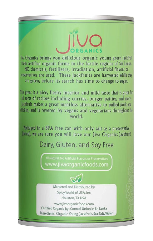14 (Pack 6) Jiva Organic Young Green Jackfruit Ounce of - BPA Free, Gluten Free, Jackfruit Canned, Delicious Vegan