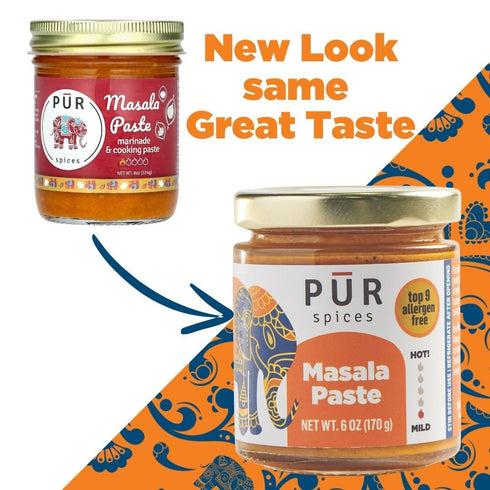 6oz PUR Spices Masala Paste for Indian Cooking | Base Sauce or Marinade for Curry or Rice Dishes | Garam Masala | Plant