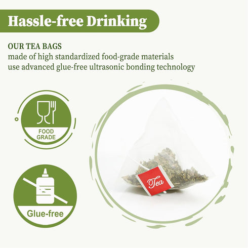 40 1.5g/bag 40.0 Count FullChea - Lemon Balm Tea Bag, Teabags, - Premium Lemon Balm Herb - Melissa Officinalis