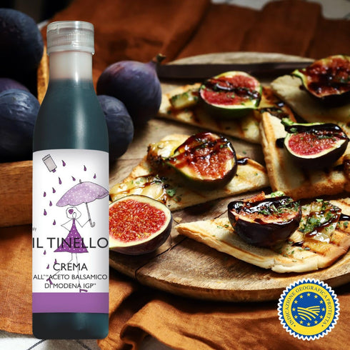 250ml (8.45 oz) IL TINELLO Glaze with Balsamic Vinegar of Modena IGP Crema all'Aceto Balsamico di Modena IGP, fl Sweet