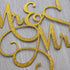 Gold Glitter Mr & Mrs Cake Topper - Wedding, Engagement, Anniversary Cake Decorations