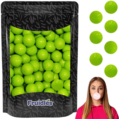 Fruidles Green Apple Gum Balls Fruit Flavored, Candy Buffet Treats, Machine Size