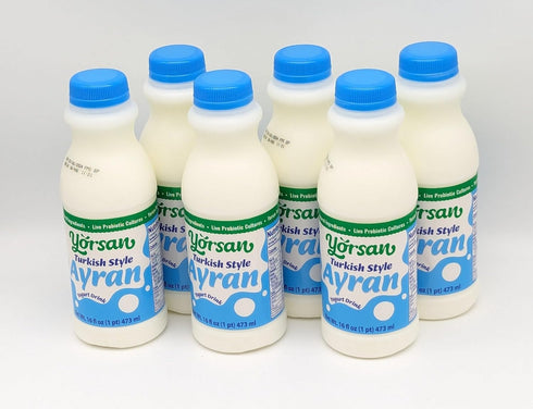 Raykush Art YORSAN Ayran Turkish Style Yogurt Drink, 16oz, Pack of 6