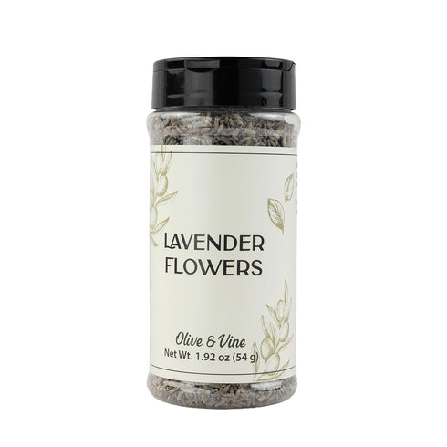 Olive & Vine Lavender Flowers, Floral Aroma, For Teas & Desserts, Rich