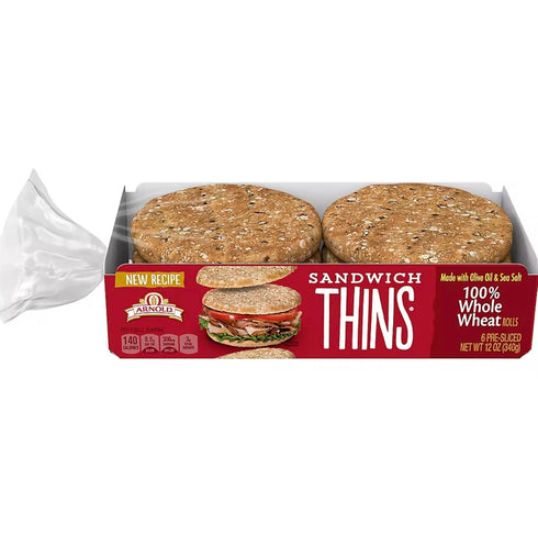 Valpa Products Arnold 100% Wheat Sandwich Thin, 6 ct.