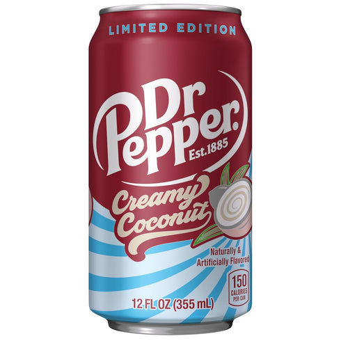 12 oz 12 Pack Dr Pepper Creamy Coconut Soda, fl cans