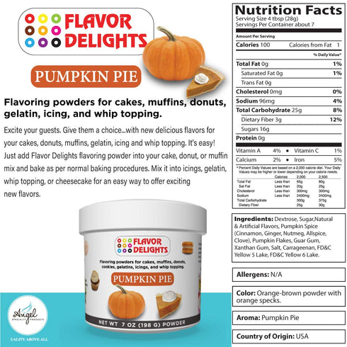Pumpkin Pie Flavored Powder Bakery Mix by Flavor Delights