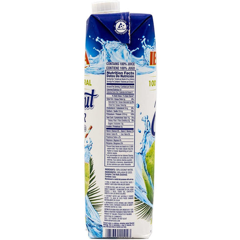 33.8 oz 100% Pack 6 Iberia Coconut Water, fl | Natural | No Additional Ingredients |