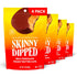 SkinnyDipped Milk Chocolate Peanut Butter Cups, Low Sugar, Gluten Free, 3.2oz Bag, 4 Pack (24 Cups Total)