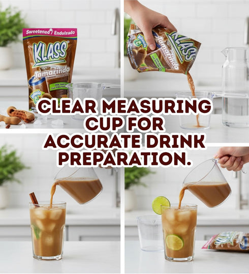 GROVE 3x 14.1 OZ Set (3 Klass Bev Mix Tamarindo Sweetened Bundle with Measuring Cup Traditional Aguas Frescas Drink Mix