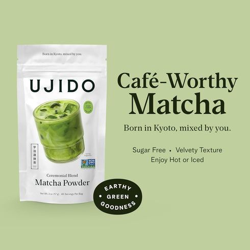 Ujido The Path of Zen Japanese Matcha Green Tea Powder, Ceremonial Blend (2 oz)