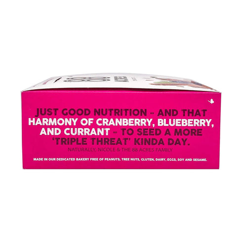 88 9 Count, Acres Granola Bars, Triple Berry Crumble, School Safe, Allergen Free Seed & Oat Snack Bar, Gluten & Nut
