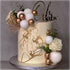 lvbeybc 2PCS Gold Oh Baby Cake Topper with Pregnant Silhouette,Pregnant Mom Dad Couple Design,Gender Reveal Cake