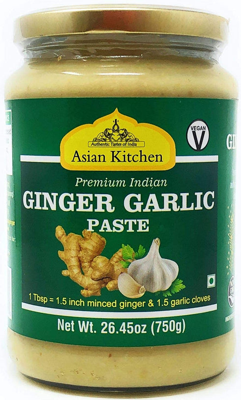 Asian Kitchen Ginger Garlic Cooking Paste 26.5oz (750g) Glass Jar ~ Vegan