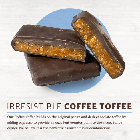 (7 Griff's Coffee Toffee Covered in Dark Chocolate, Gluten Free Toffee Squares, Family Owned and Operated Ounces)