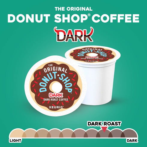48 Count The Original Donut Shop Coffee Dark, Keurig Single Serve K-Cup Pods, Dark Roast Coffee
