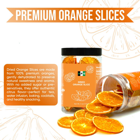 5 Oz, Simmer NPG Dried Orange Slices Dehydrated Oranges for Tea, Cocktails, Crafts, Potpourri, Pot Mix