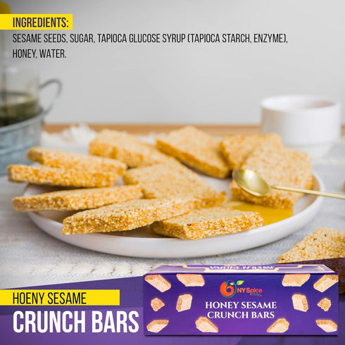 14 Pack NY Spice Shop Sesame Candy Snack Bar - Ounce Sesame Snacks Honey Candy - Healthy Crunchy Energy Bars - Nut