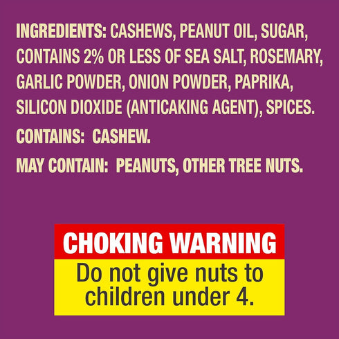 KD Chocolates 5 Oz PLANTARS Cashews Rosemary & Sea Salt, Party Snacks, Bag