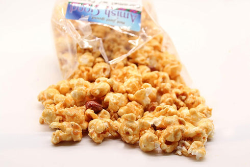 Amish Good Premium Caramel Popcorn with Peanuts, Real Butter & Coconut Oil, 12 oz Bag